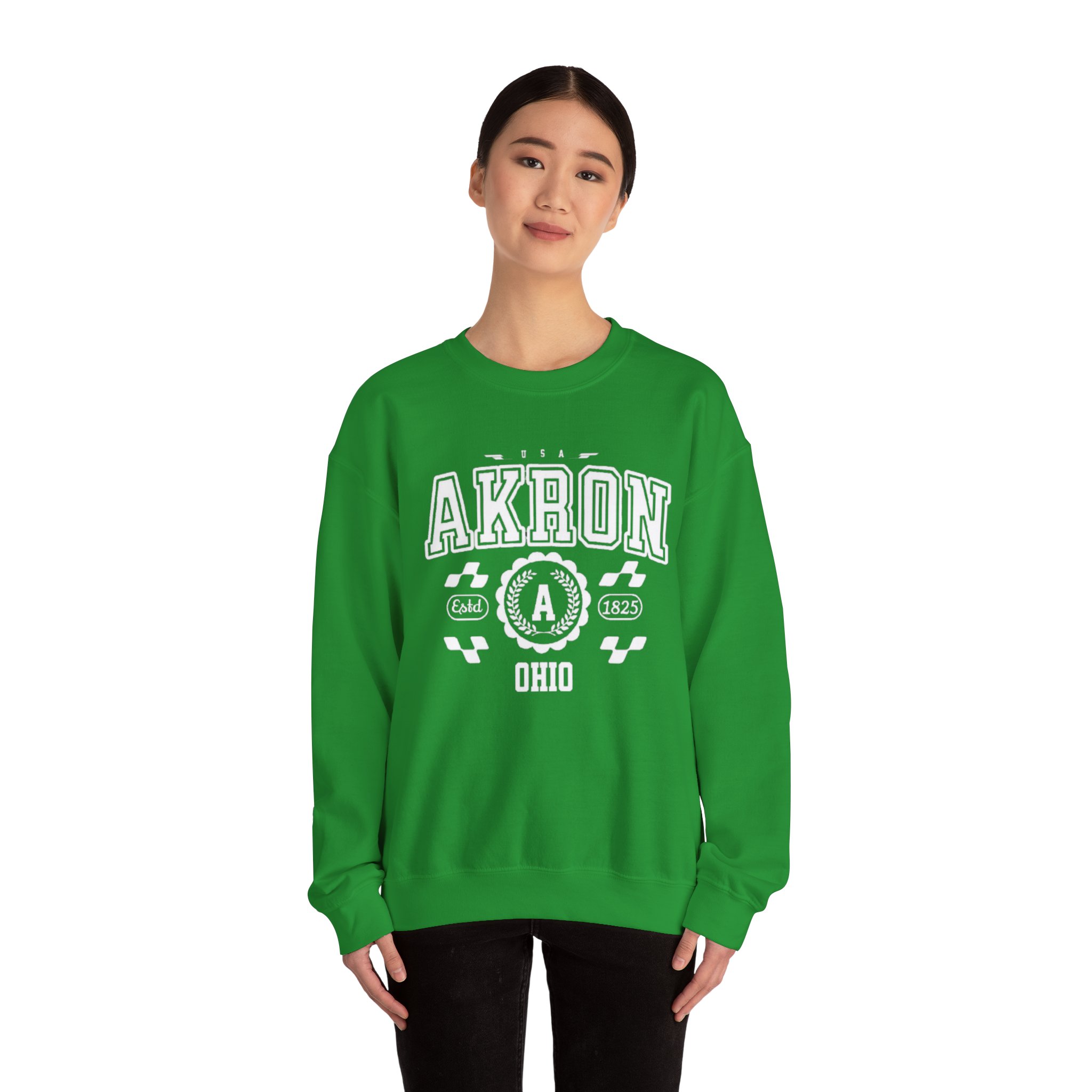 Akron Ohio athletic Vintage and Retro Style Crewneck Sweatshirt - Image 12