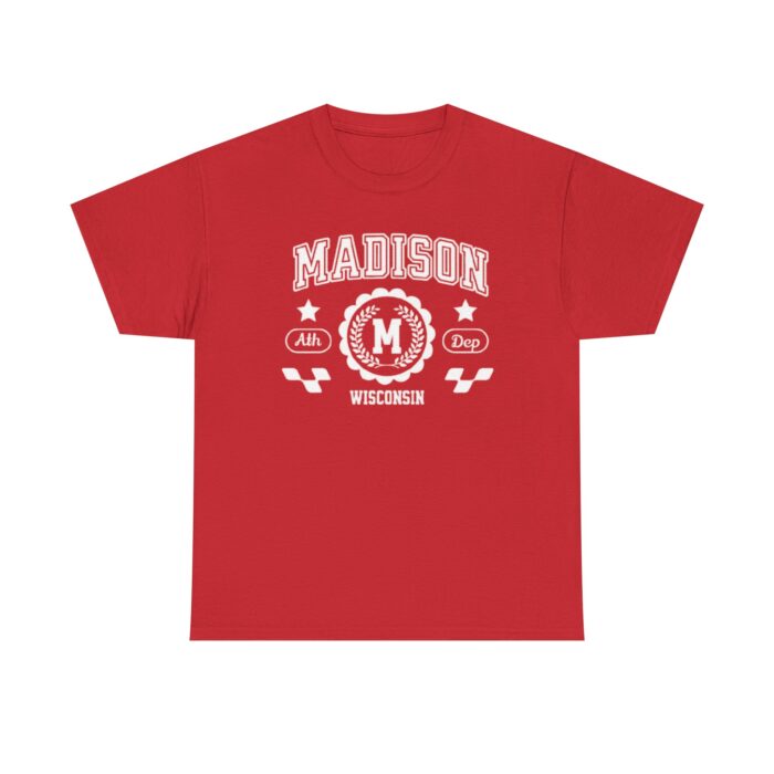 WI Vintage Athletic Sports Design Cotton Tee Madison Wisconsin T-Shirt - Image 29