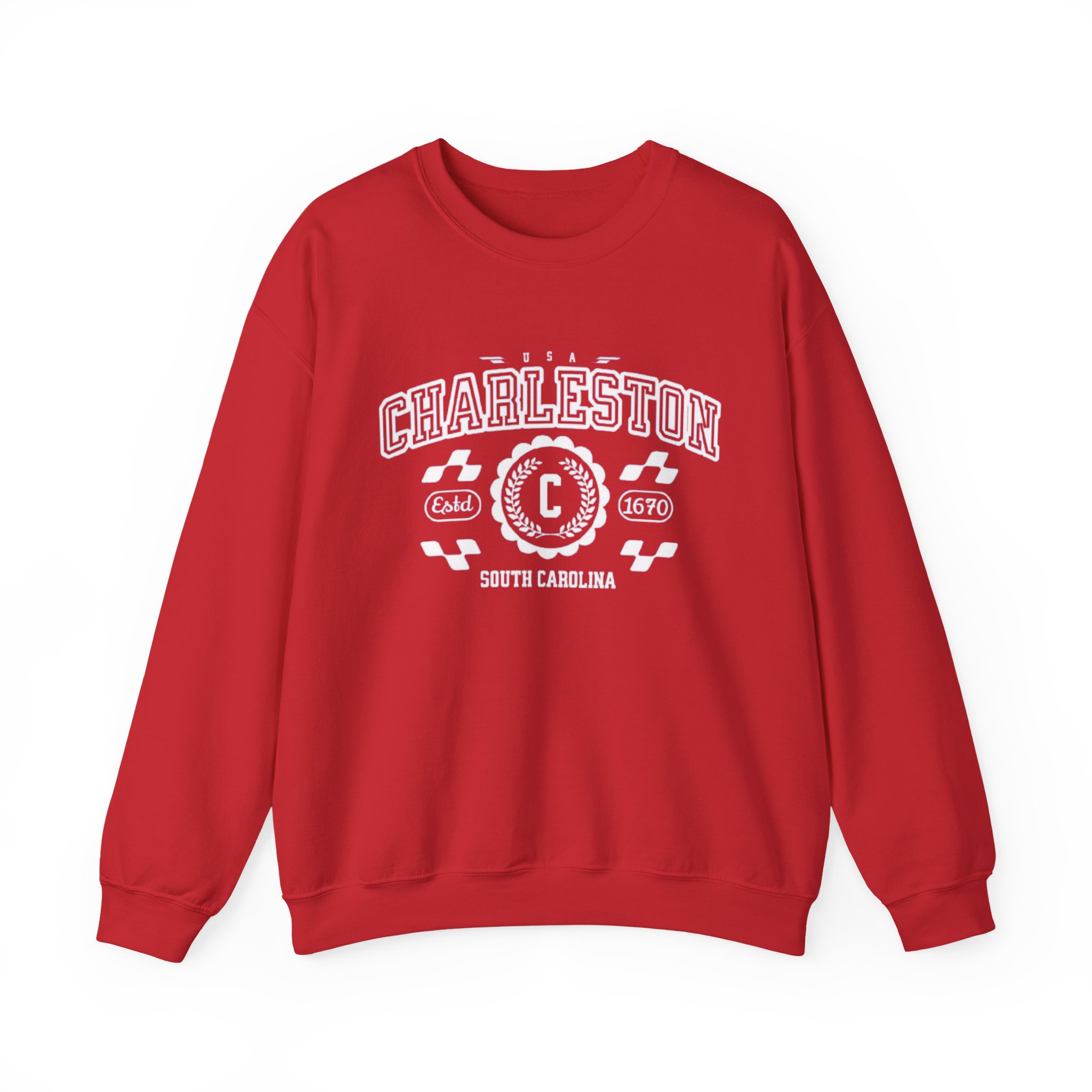 Charleston South Carolina SC Varsity Style Sweatshirt - Unisex Vintage Athletic Crewneck sweater or hoodie - Image 21