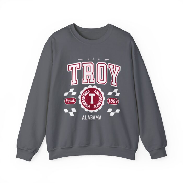 Vintage Troy Alabama AL Athletic Sports Design varsity pullover sweater  Crewneck Sweatshirt - Image 9