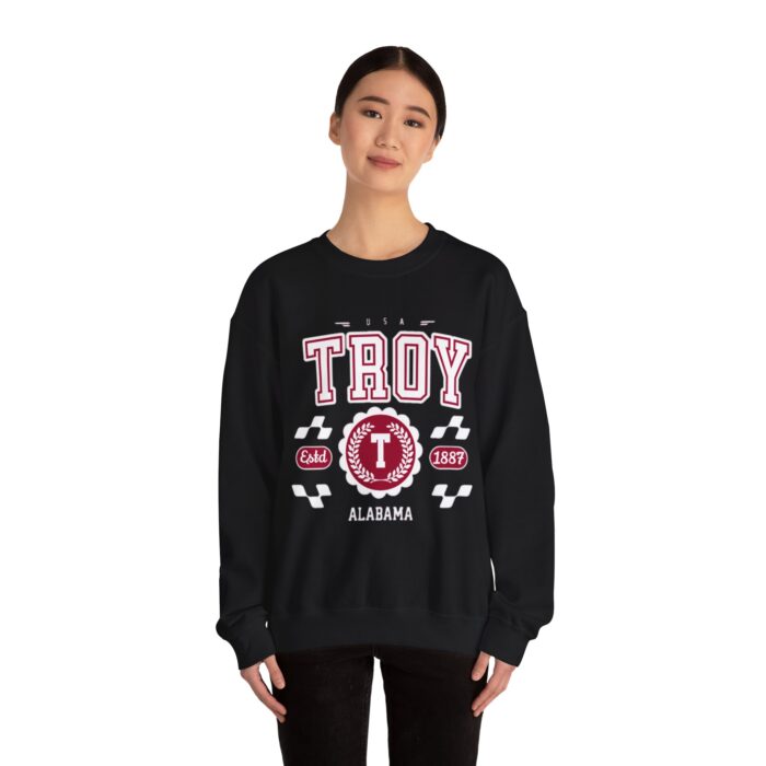 Vintage Troy Alabama AL Athletic Sports Design varsity pullover sweater  Crewneck Sweatshirt - Image 4