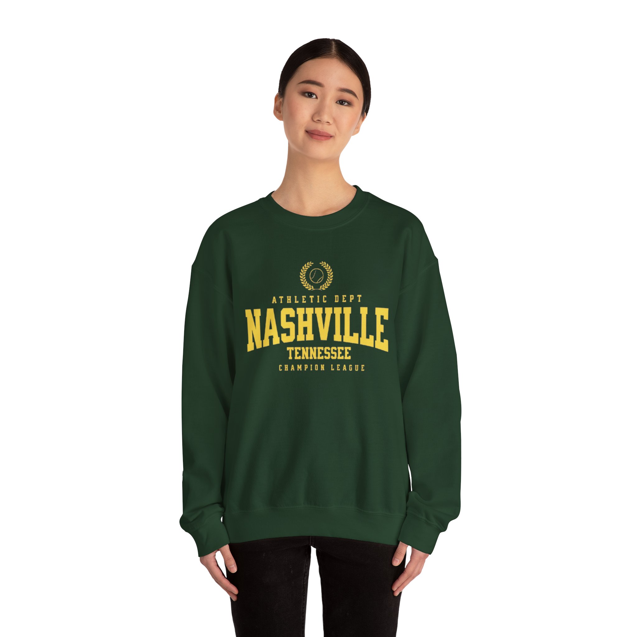 Nashville Tennessee Urban Varsity Crewneck Sweatshirt Music City Style Meets Athletic Flair - Image 12