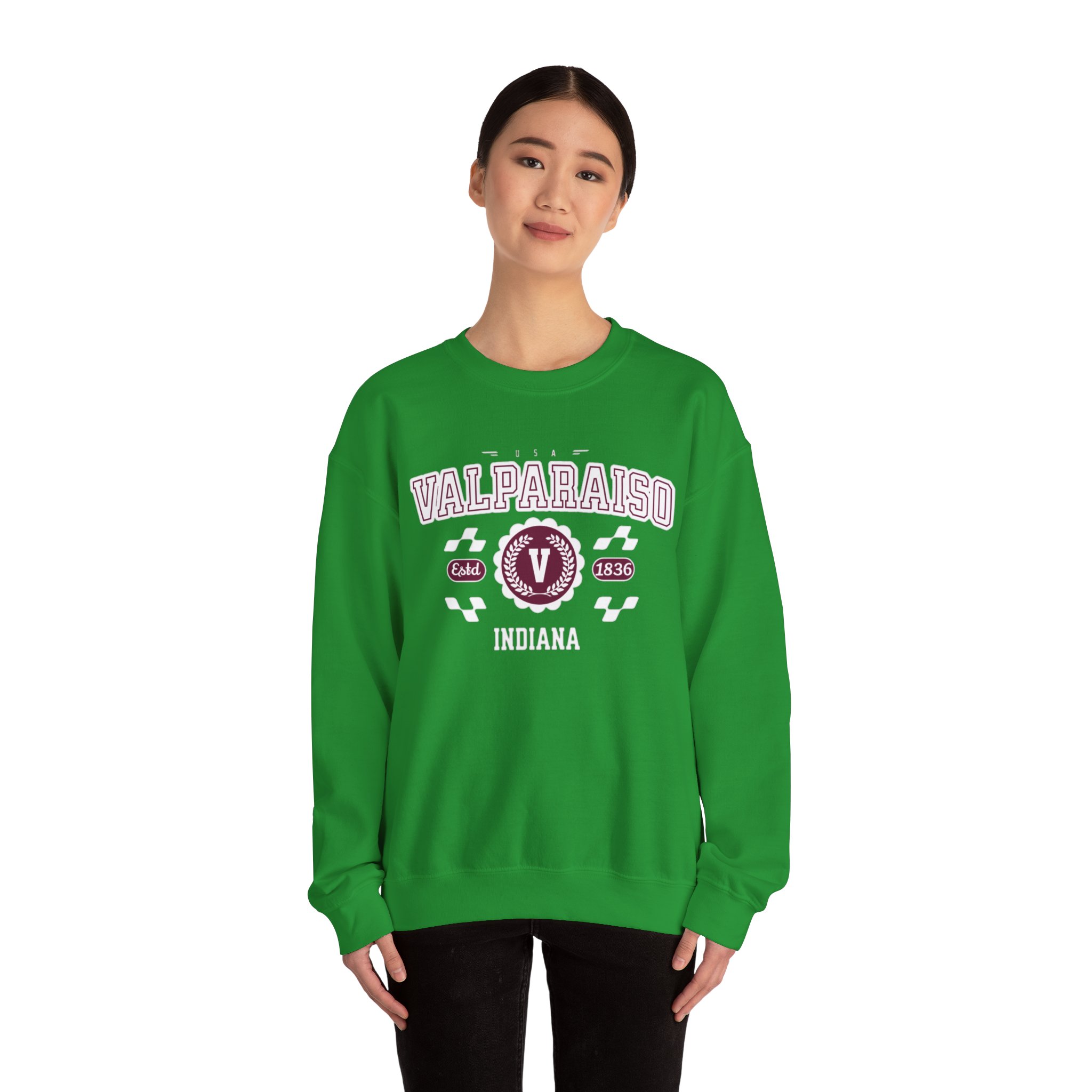 Vintage Valparaiso Indiana Athletic Sports Design varsity pullover sweater Crewneck Sweatshirt - Image 12