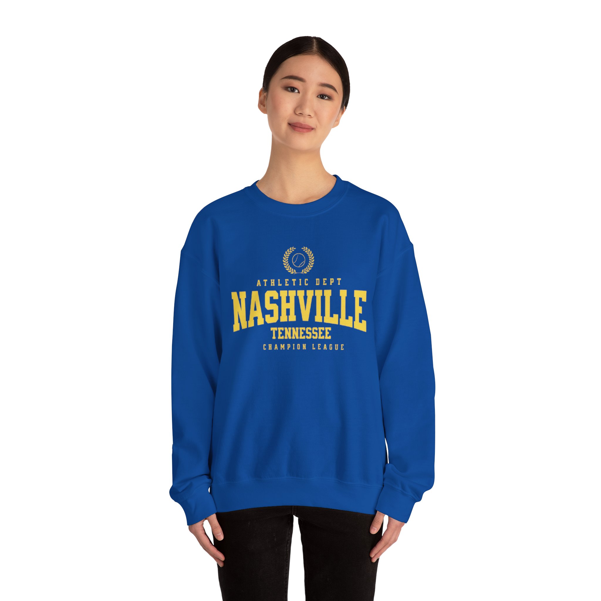 Nashville Tennessee Urban Varsity Crewneck Sweatshirt Music City Style Meets Athletic Flair - Image 16