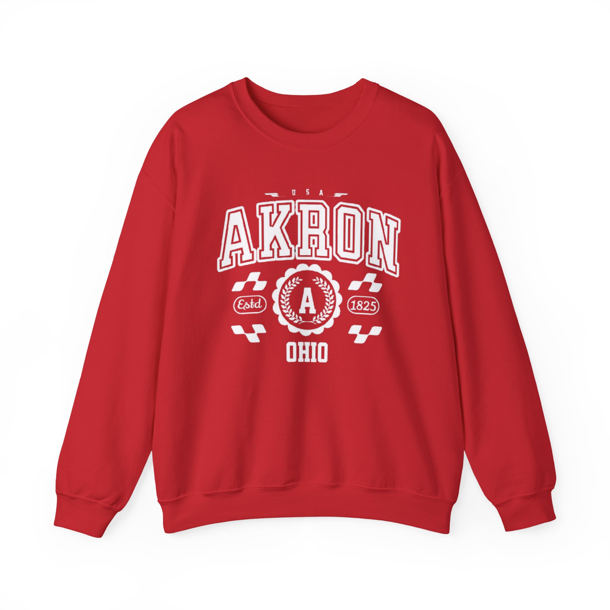 Akron Ohio athletic Vintage and Retro Style Crewneck Sweatshirt - Image 21