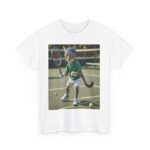 Funny Cat Tennis Unisex Heavy Cotton Tee, Sports Tee, Cat Lover Gift Playful Sports  Tennis Lovers Funny Animal - Image 3