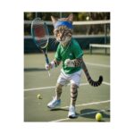 Funny Tennis Cat Poster – Playful Sports Wall Art for Cat & Tennis Lovers - Image 2