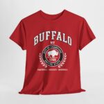 Buffalo New York Sports Unisex Heavy Cotton Tee | Casual Style, Gift for Him/Her, Sports Fan Apparel, Everyday Wear, Team Spirit Shirt