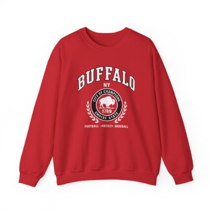Buffalo New York football hockey baseball Sports Crewneck Sweatshirt | Cozy Hoodie for Gamers, Perfect Gift for Sports Fans, Casual Wear, Team Spirit Apparel