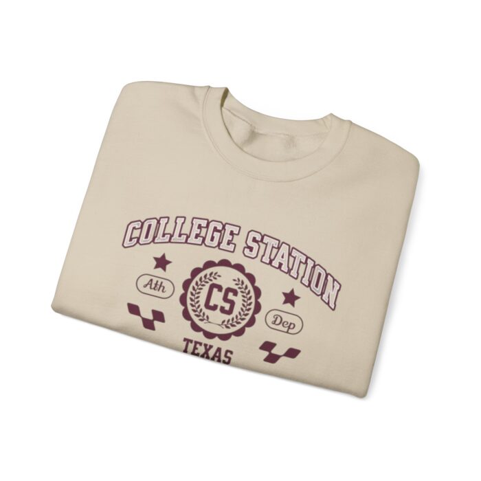 College Station Texas Sweatshirt - Unisex Vintage Athletic Crewneck sweater or hoodie - Image 7