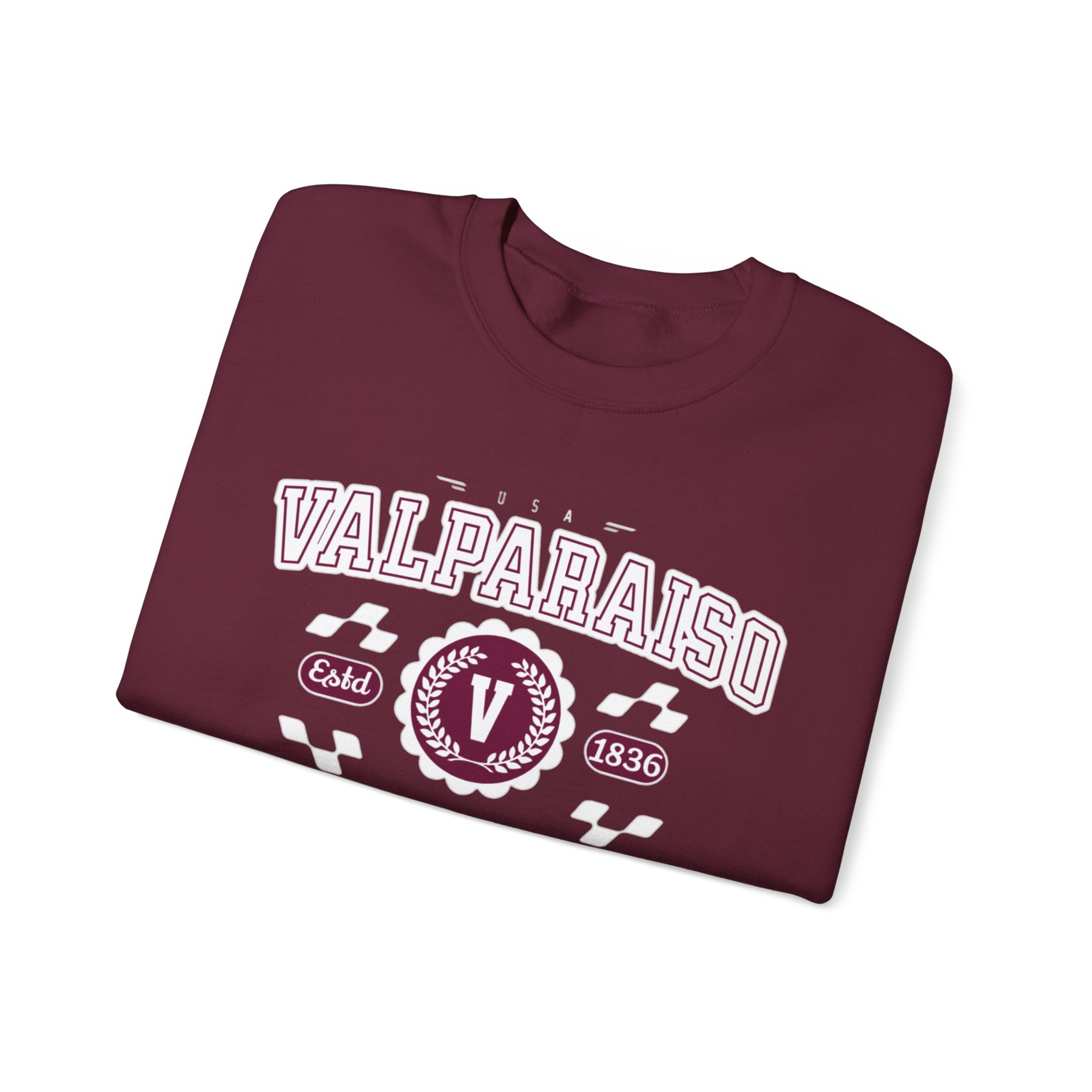 Vintage Valparaiso Indiana Athletic Sports Design varsity pullover sweater Crewneck Sweatshirt - Image 7