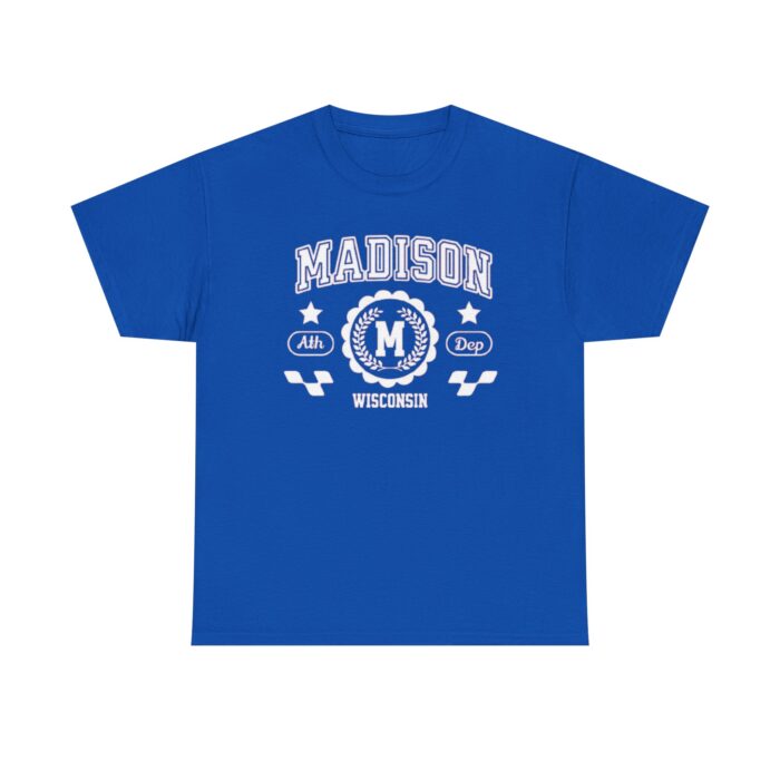 WI Vintage Athletic Sports Design Cotton Tee Madison Wisconsin T-Shirt - Image 13