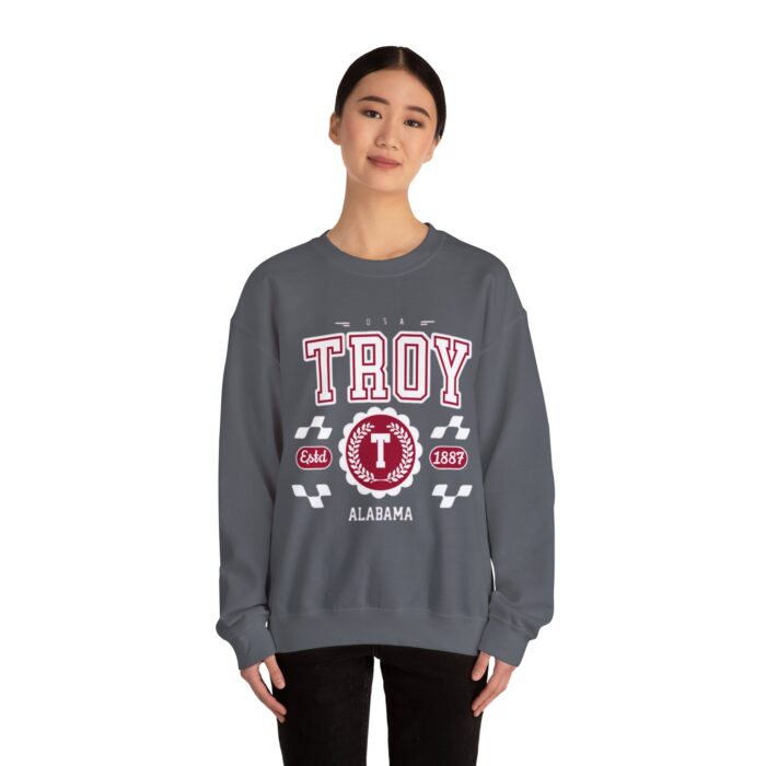 Vintage Troy Alabama AL Athletic Sports Design varsity pullover sweater  Crewneck Sweatshirt - Image 12