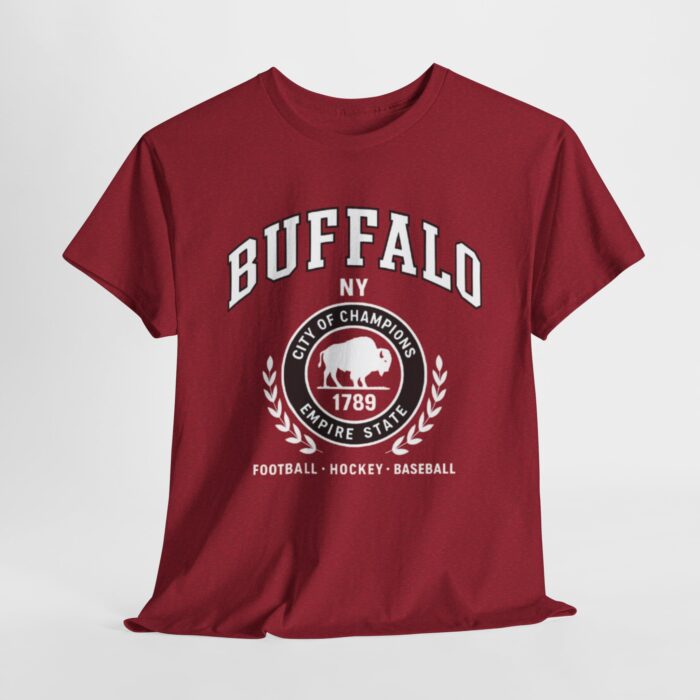 Buffalo New York Sports Unisex Heavy Cotton Tee | Casual Style, Gift for Him/Her, Sports Fan Apparel, Everyday Wear, Team Spirit Shirt - Image 12