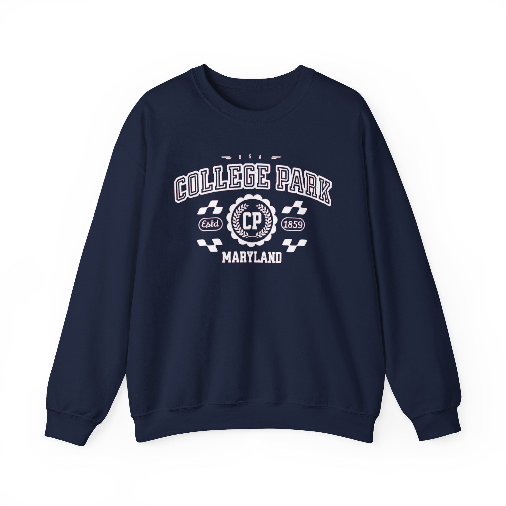 College Park Maryland MD Vintage Athletic Sports Sweatshirt - Unisex Crewneck - Image 13