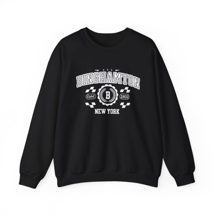 Binghamton New York Vintage Sports Crewneck Sweatshirt - Retro Unisex Pullover for Men and Women sweater - Image 1
