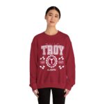 Vintage Troy Alabama AL Athletic Sports Design varsity pullover sweater  Crewneck Sweatshirt - Image 36