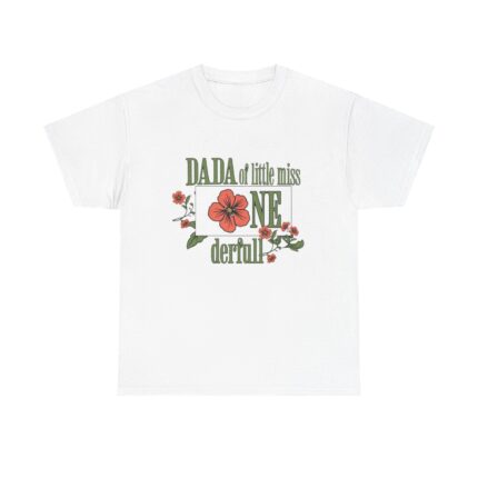 Dada of Miss Onederful Birthday T-Shirt – Cute Daisy Flower Design for Dads