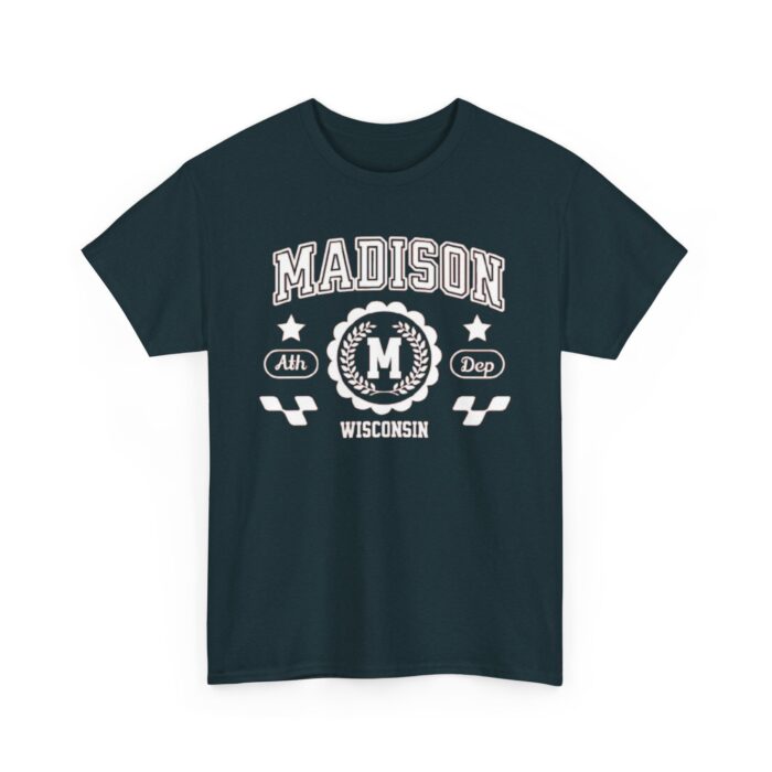 WI Vintage Athletic Sports Design Cotton Tee Madison Wisconsin T-Shirt - Image 11