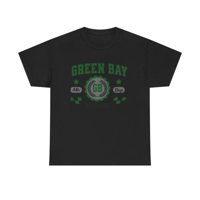 Wisconsin Green Bay  t-shirt Vintage Athletic Sports Design  Cotton Tee - Image 1