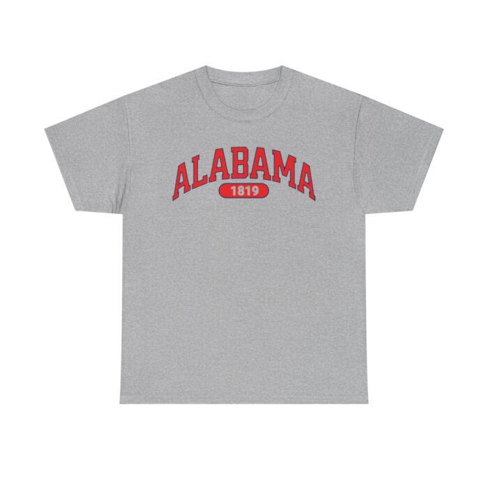 Alabama 1819 Unisex Heavy Cotton Tee, Soft Casual T-Shirt, Gift for Alabama Fans, Retro Style Tee, College Spirit Wear, - Image 9
