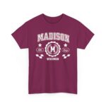 WI Vintage Athletic Sports Design Cotton Tee Madison Wisconsin T-Shirt - Image 27