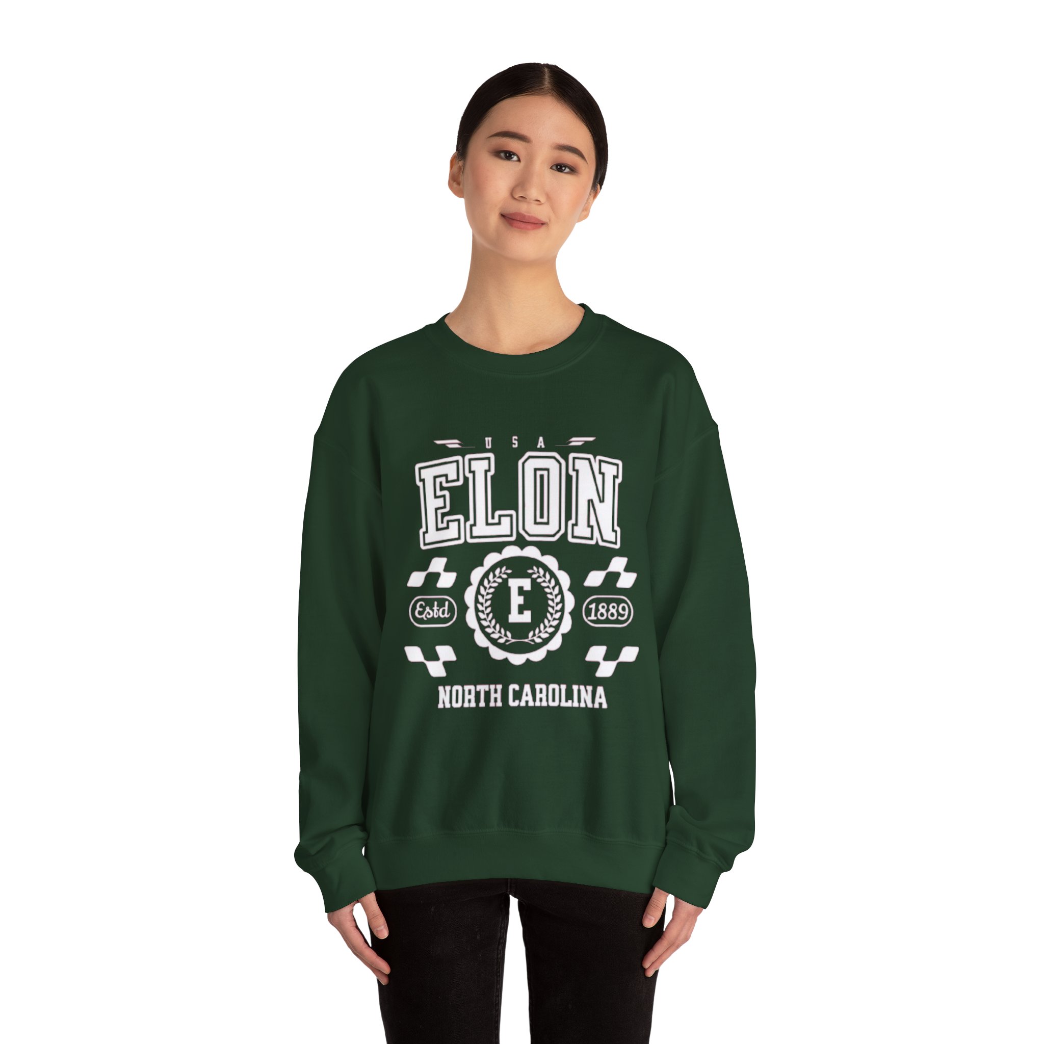 Elon North Carolina Sweatshirt - Unisex Vintage Athletic Crewneck - Image 12