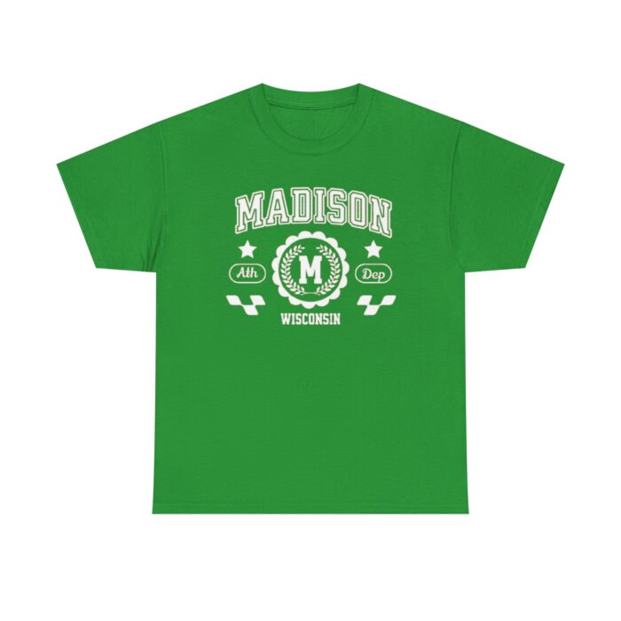 WI Vintage Athletic Sports Design Cotton Tee Madison Wisconsin T-Shirt - Image 5