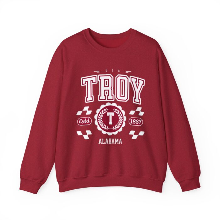 Vintage Troy Alabama AL Athletic Sports Design varsity pullover sweater  Crewneck Sweatshirt - Image 33