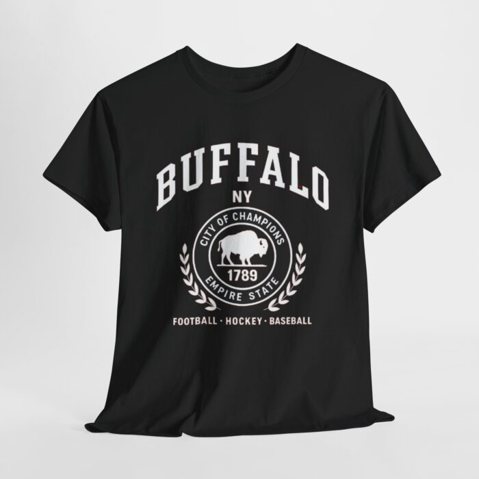 Buffalo New York Sports Unisex Heavy Cotton Tee | Casual Style, Gift for Him/Her, Sports Fan Apparel, Everyday Wear, Team Spirit Shirt - Image 3