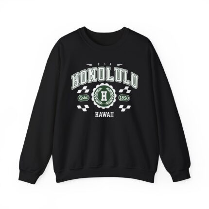 Vintage Honolulu Hawaii HI Athletic Sports Design varsity pullover sweater Crewneck Sweatshirt