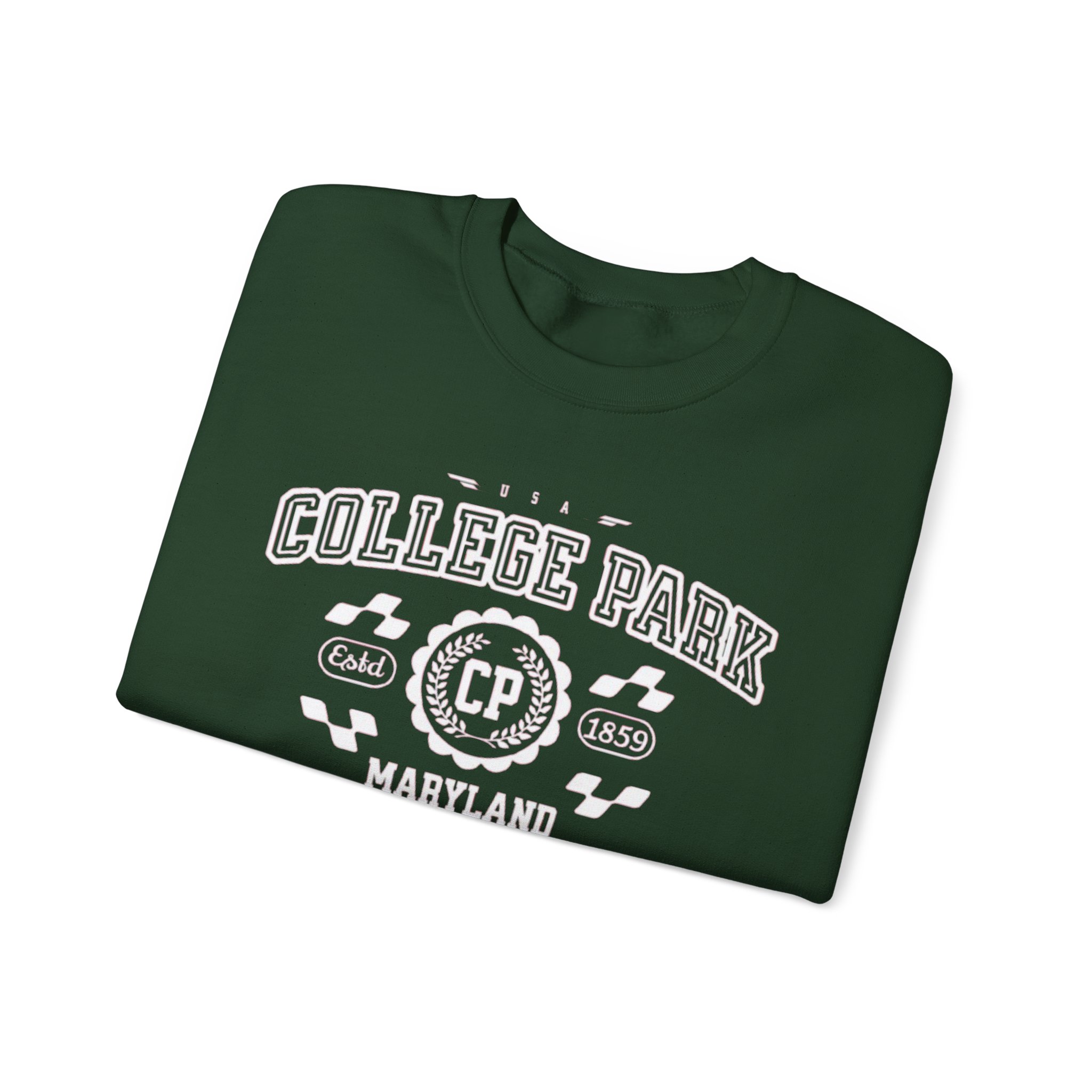 College Park Maryland MD Vintage Athletic Sports Sweatshirt - Unisex Crewneck - Image 7