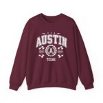 Austin Texas TX Vintage Sports Design Sweatshirt - Retro Athletic Pullover for Men and Women - Image 5