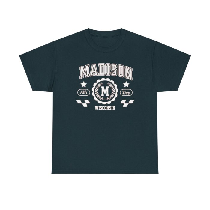 WI Vintage Athletic Sports Design Cotton Tee Madison Wisconsin T-Shirt - Image 9