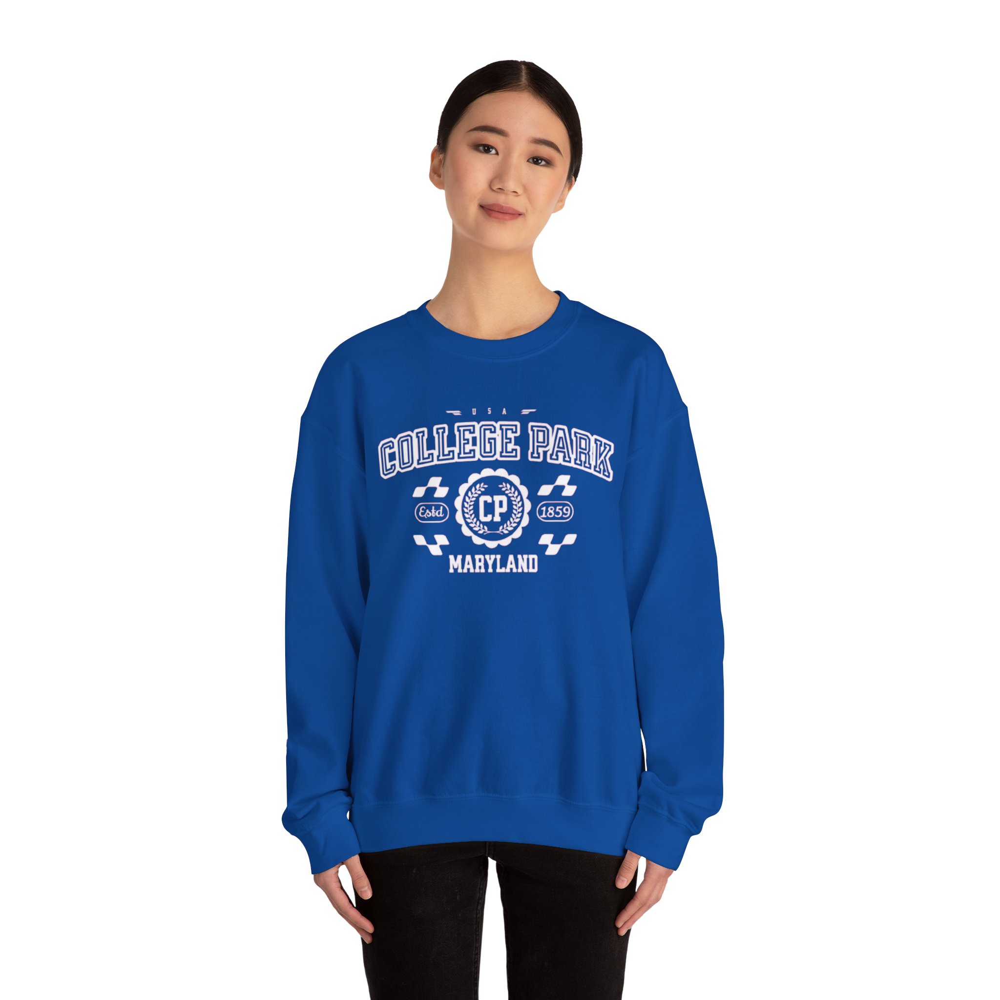 College Park Maryland MD Vintage Athletic Sports Sweatshirt - Unisex Crewneck - Image 12