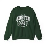 Austin Texas TX Vintage Sports Design Sweatshirt - Retro Athletic Pullover for Men and Women - Image 9
