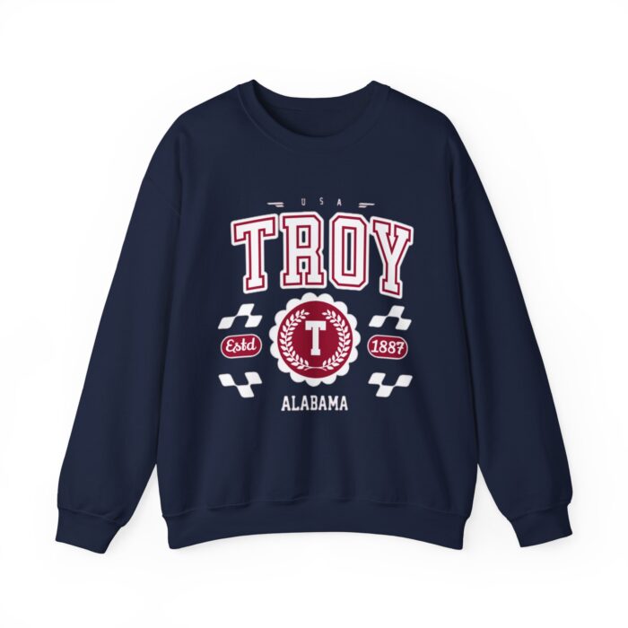 Vintage Troy Alabama AL Athletic Sports Design varsity pullover sweater  Crewneck Sweatshirt - Image 17