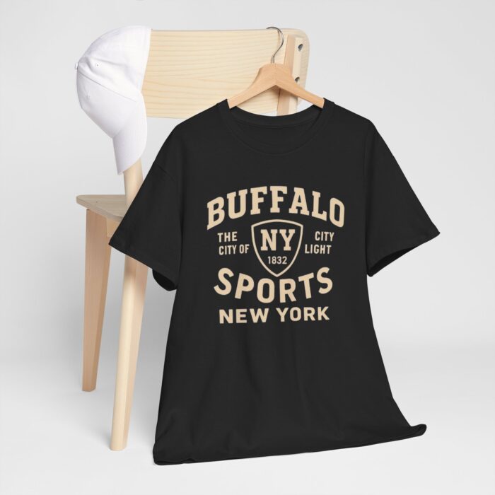 Buffalo NY Sports Tee | Unisex Heavy Cotton T-Shirt for Sports Fans, Gift for New Yorkers, Casual Wear, Team Spirit Wear - Image 2