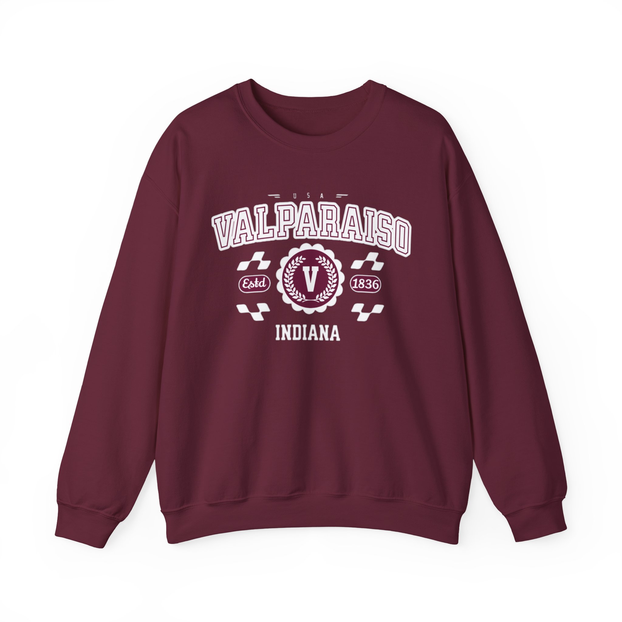Vintage Valparaiso Indiana Athletic Sports Design varsity pullover sweater Crewneck Sweatshirt - Image 5