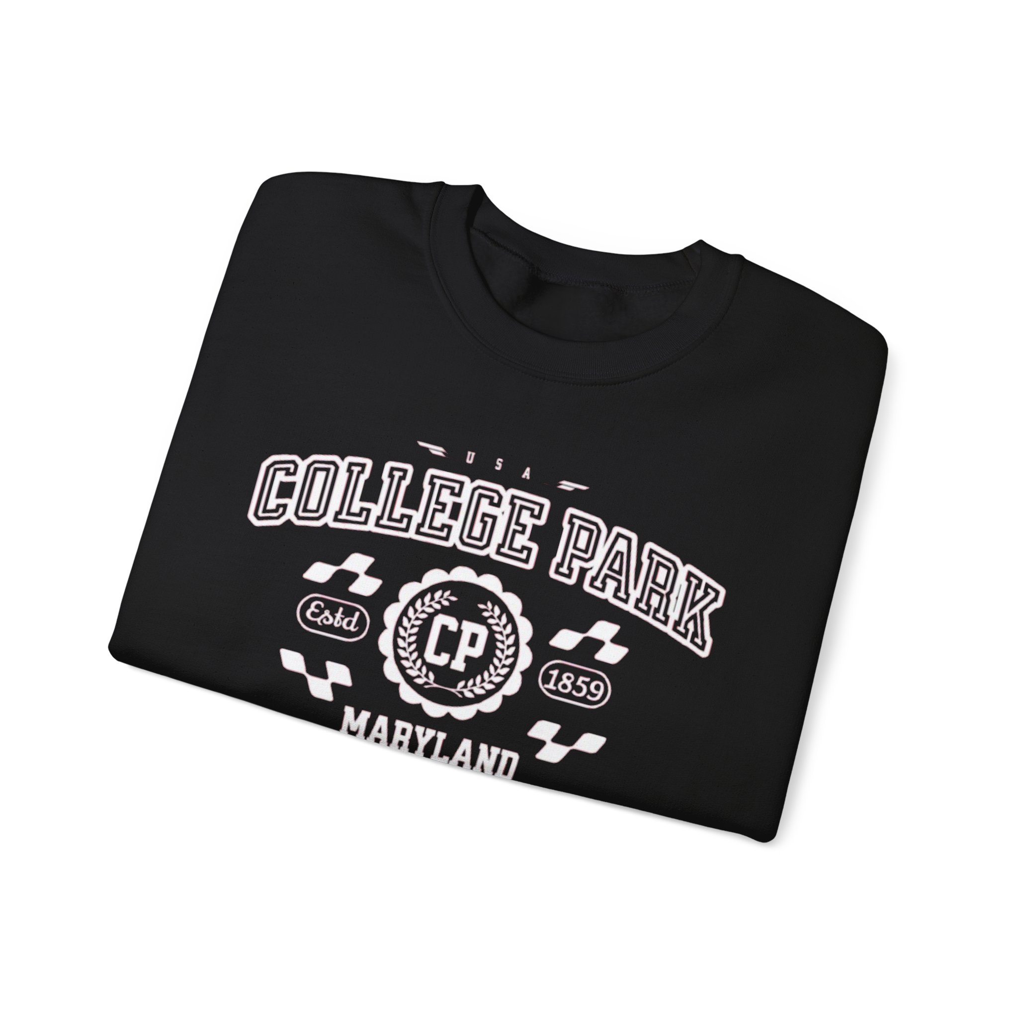 College Park Maryland MD Vintage Athletic Sports Sweatshirt - Unisex Crewneck - Image 3
