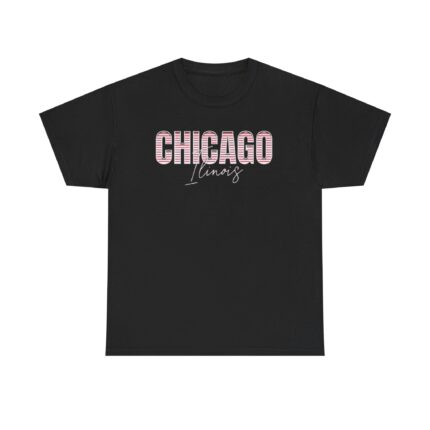 Chicago Unisex Tee, Illinois Souvenir Shirt, Streetwear Urban Style, Vintage Tourist Gift for Sports Fans