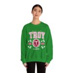 Vintage Troy Alabama AL Athletic Sports Design varsity pullover sweater  Crewneck Sweatshirt - Image 8