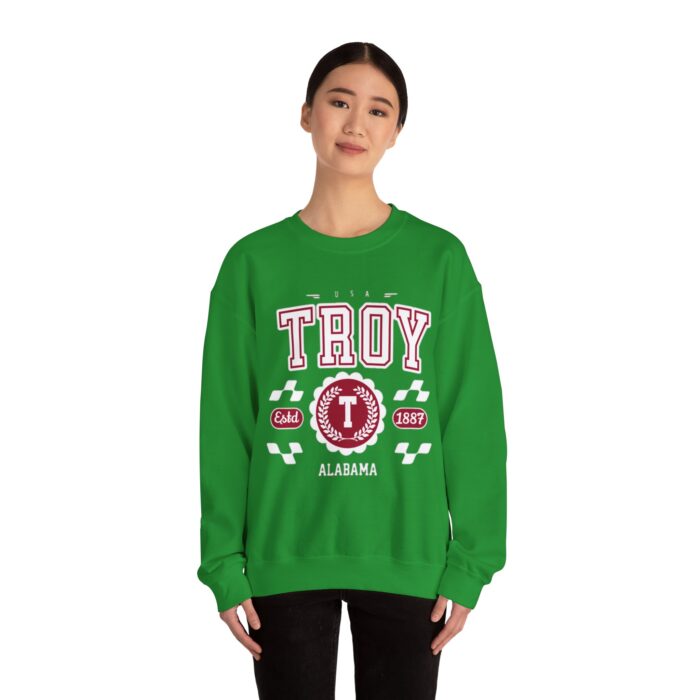 Vintage Troy Alabama AL Athletic Sports Design varsity pullover sweater  Crewneck Sweatshirt - Image 8