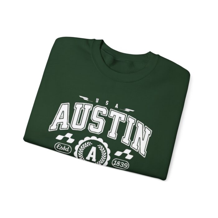 Austin Texas TX Vintage Sports Design Sweatshirt - Retro Athletic Pullover for Men and Women - Image 11