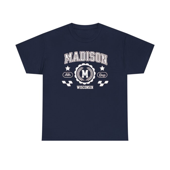 WI Vintage Athletic Sports Design Cotton Tee Madison Wisconsin T-Shirt - Image 17
