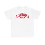 Alabama 1819 Unisex Heavy Cotton Tee, Soft Casual T-Shirt, Gift for Alabama Fans, Retro Style Tee, College Spirit Wear,