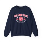 Vintage College Park Maryland Athletic Sports Design varsity sweater Crewneck Sweatshirt - Image 21