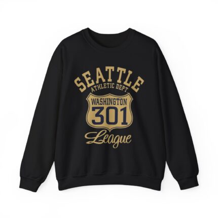 Seattle Washington Urban Varsity™ Crewneck Sweatshirt West Coast Vibes with Urban Cool sweater