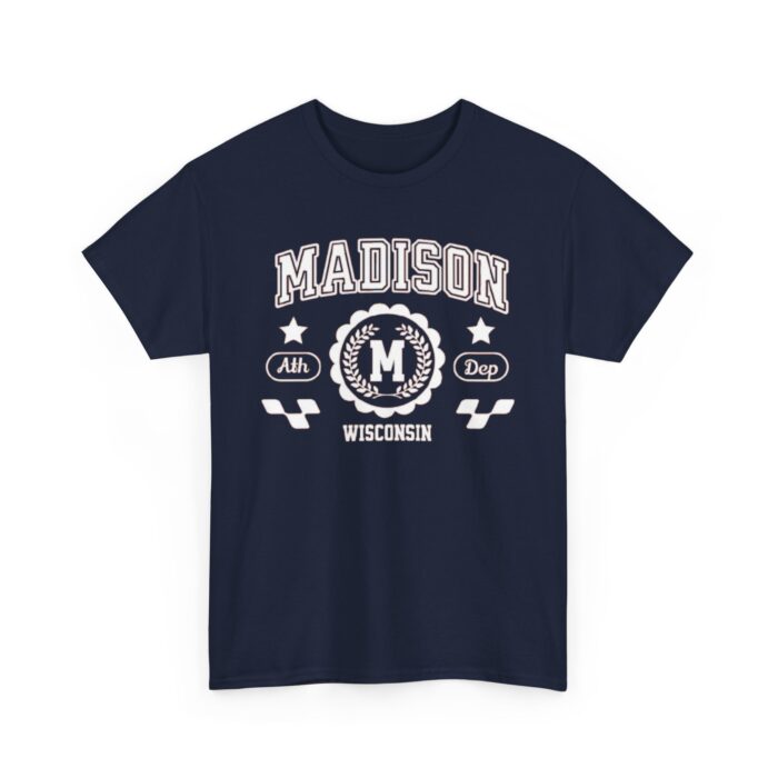 WI Vintage Athletic Sports Design Cotton Tee Madison Wisconsin T-Shirt - Image 19