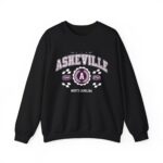 Vintage Asheville North Carolina Athletic Sports Design Crewneck Sweatshirt